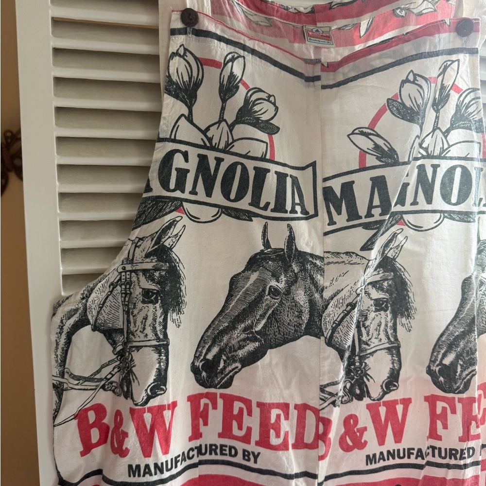 Vintage Feed Sack jumpsuit with Horse Print - Picture 3 of 4